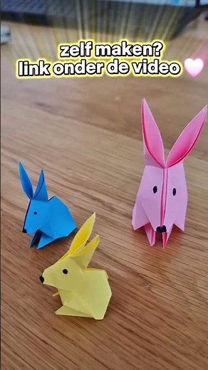 paashaas vouwen van papier | origami paashaas | knutseldoos