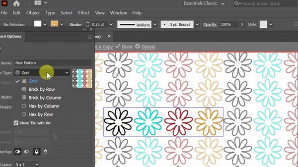 "How to Create Colorful Flower Pattern in Adobe Illustrator | Step by Step Tutorial" 🌸