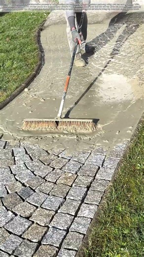 Pathway Refinement: Grouting Cobblestone Joints with Cement Slurry