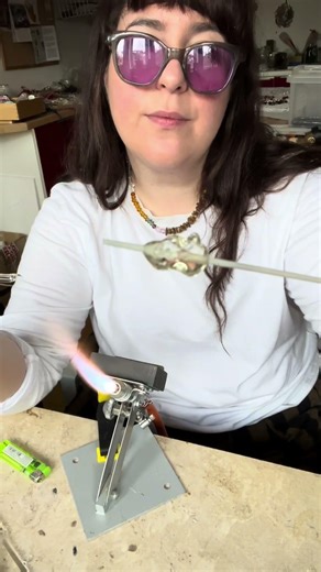 Working on some new beads! #lampworking #beads #making #glass #handmade #maker #artist