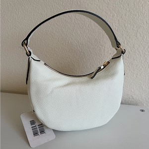 Jimmy Choo Leather Shoulder Bag – Beige / Ivory | New