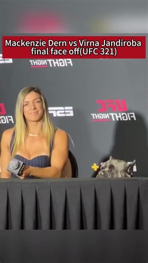 Mackenzie Dern completed her final weigh-in at the UFC 321 ceremonial weigh-ins, marking the end of the weigh-in event and signaling the upcoming strawweight title fight between her and Virna Jandiroba.#mma#ufc#mackenziedern#ufc32