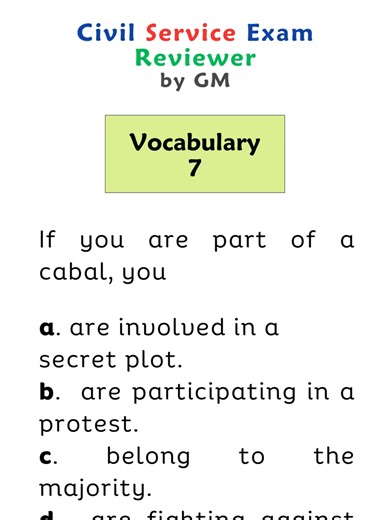 Vocabulary | Civil Service Exam | #civilservice #civilserviceexam #civilserviceexamreview #civilserviceexamreview2023 #civilservicereviewer
