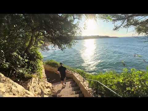 Spain walking tour on the beach