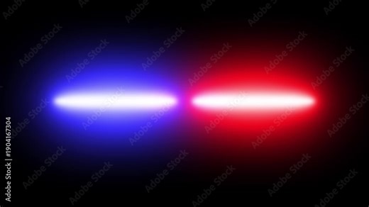 Glowing red and blue siren lights for police or ambulance flashing in the dark perfect for crime investigation concepts and public safety warnings