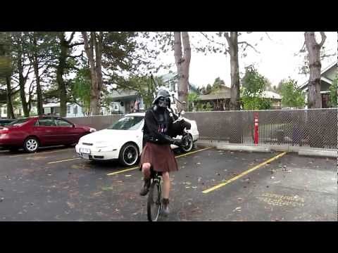 Darth Vader and the Imperial March on Bagpipes and Unicycle - The Unipiper