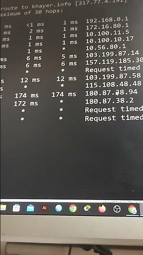 tracert command example