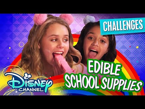 Edible School Supply Challenge 😋 | Ruth & Ruby's Sleepover | Disney Channel