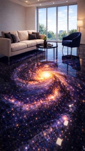 They Turned a Floor Into a Galaxy... Inside a House 😳 #shorts