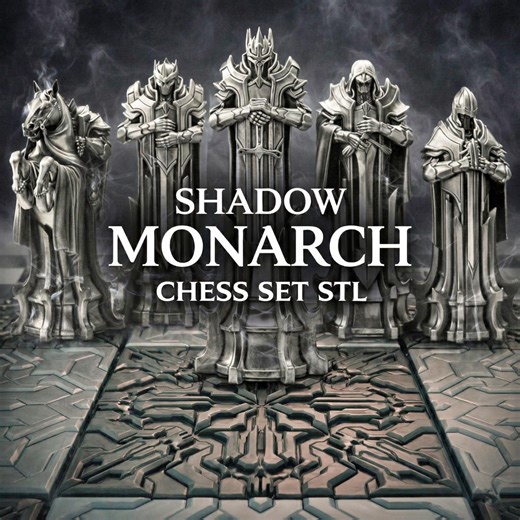 Shadow Monarch Chess Set STL – Gothic Dark Knight Pieces, Custom Board (digital Download) - Etsy