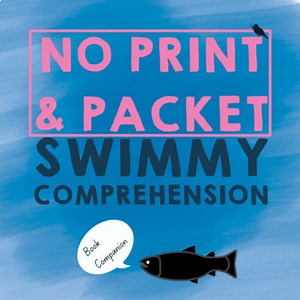 Swimmy Comprehension Speech Book Companion Boom™ Cards & Printable Activities