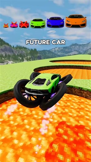 Cars of all sizes vs. Minecfaft lava pits of all sizes#beamngdrive