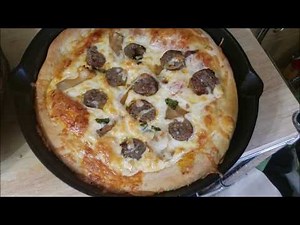 Homemade Cast Iron Pizza! (Dough and Sauce from Scratch)