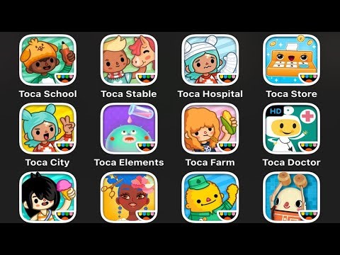 TOCA BOCA MINI,Toca Plants,Toca PET DOCTOR,Hair Salon 4,Toca Junior,Toca Builders,Toca Hospital
