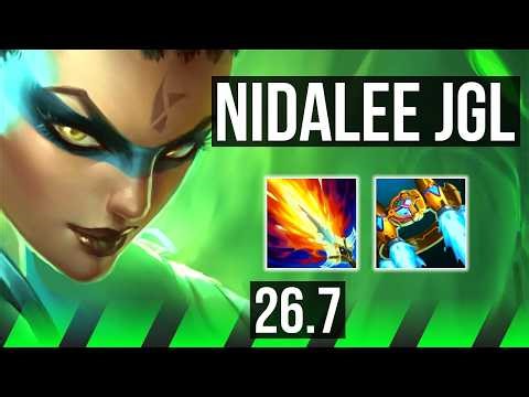 NIDALEE vs NUNU & WILLUMP (JGL) | Perfect KDA: 18/0/4 | KR Challenger | 26.7