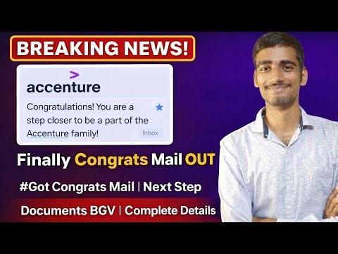 Accenture Congrats Mail OUT 🔥 | Next Steps & BGV Process Explained | Complete Guide