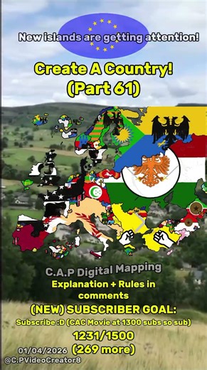 Create A Country! (Part 61) #short #shorts #map #mapper #mapping #europe #geography