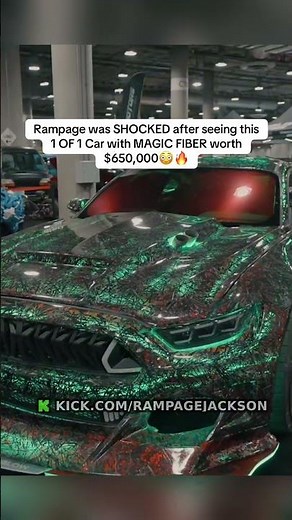 Rampage was SHOCKED after seeing this 1 OF 1 Car with MAGIC FIBER worth $650,000😳🔥 #rampagejackson