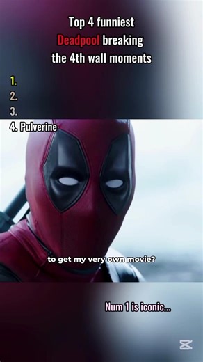 TOP 4 FUNNIEST DEADPOOL BREAKING THE 4TH WALL MOMENTS #shorts #deadpool #funny