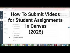 Canvas Video Submission for Student Assignments (2025) Media Upload Response in Canvas Instructure