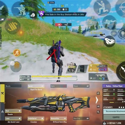 OP HADES LMG DOMINATES! 🔥 INSANE 1v3 Solo vs Squad CODM