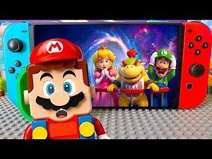 Lego Mario Enters Nintendo Galaxy! Must Save Peach & Luigi! ✨ #legomario