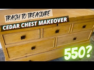 AMAZING LANE Cedar chest MAKEOVER DIY furniture flip || modern update 2 tone up cycle