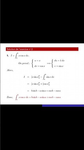Calcul d’intégrales #maths