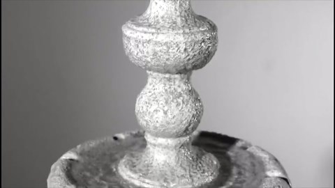Teamson Home 52.56 in. Outdoor Two-Tier Water Fountain with Realistic ICY Stone Texture for Outdoor Living Spaces Creating a Calming Oasis for Gardens, Landscaping, Patios, Balconies, Lawns, Gray