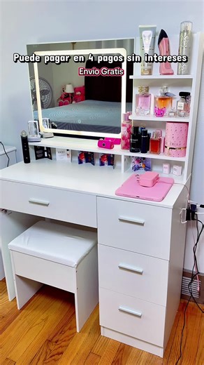 WeCharmer Vanity Desk Set with Round Mirror, Vanity with Lights, Makeup Vanity with Mirror, 3 Lighting Modes, for Bedroom Furniture Table Storage Drawer Modern Design Organizing #vanity #TikTokShopCreatorPicks #DealsForYouDays #SummerVibes #paratiiiiiiiiiiiiiiiiiiiiiiiiiiiiiii