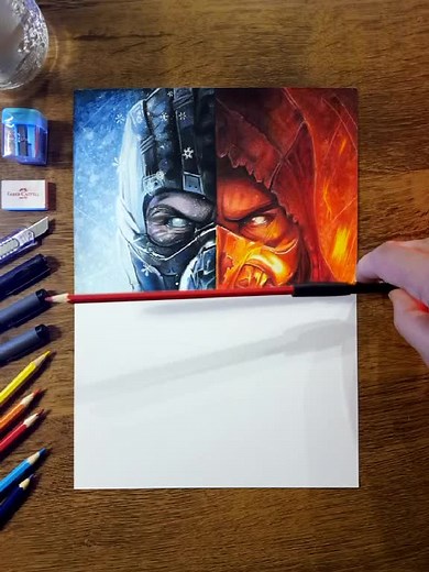 Sub-Zero vs Scorpion Fan Art Drawing | Mortal Kombat