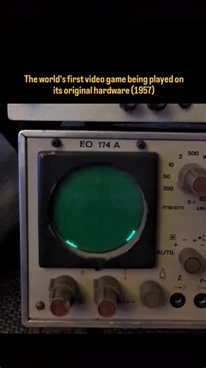 SCIENCE HISTORY ENTERTAINMENT NEWS on Instagram: "Long before modern consoles, GPUs, or screens, gaming existed in a raw physical form. In 1958, physicist William Higinbotham built what many consider the first video game, Tennis for Two, using an analog computer and a five inch oscilloscope instead of a monitor. There was no software, no pixels, and no modern code. The game relied on electrical signals and physics equations, with hardware controls adjusting the ball's path in real time. Players