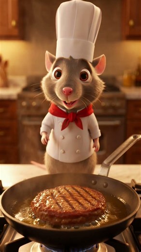 Tiny Chef Rat Made The Perfect Burger 🍔