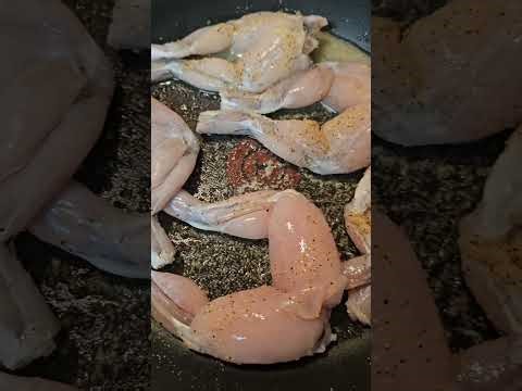 Lemon Pepper Frog Legs Cooked in a Skillet