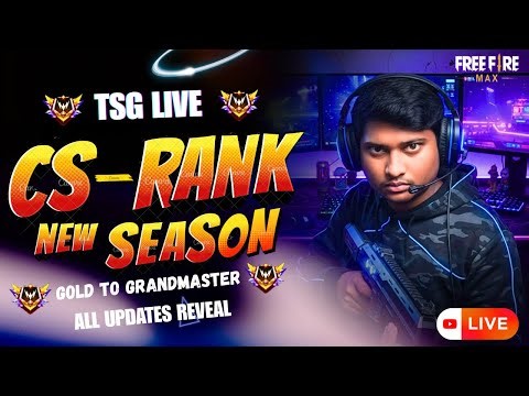 TSG LIVE New Season CS Rank Push Live Only 1 Day 999 Star #tsgsanjay #freefire #sanjay #tsg