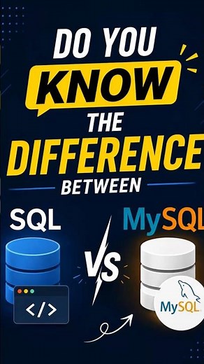 SQL vs MySQL Explained in 40 Seconds 🔥 | Easiest Explanation for Beginners