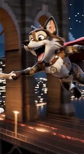 Wolf & Rabbit Fly Over Brooklyn Bridge 🐺🐰 | Cartoon Short #shorts #cartoon #animation #wolfandrabbit