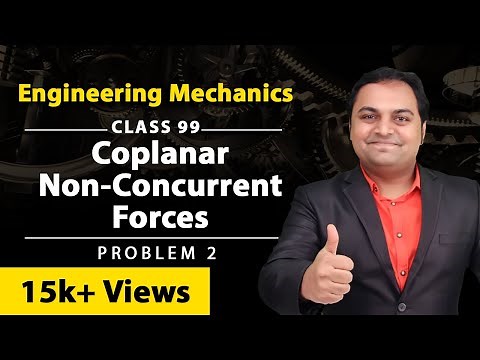 Coplanar Non-Concurrent force - Problem - 2 - Resolution and composition of forces - Engg Mechanics