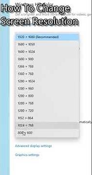 How To Change Screen Resolution in Windows 10