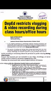 Prohibition of Video Recording and Vlogging During Class/Office Hours #DepEdClick | DepEd Click