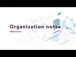 NBS Chorus Pro - Organization notes