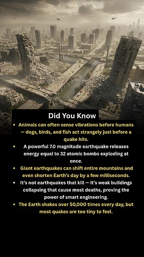 When the Earth Shakes - 5 Mind Blowing Earthquake Facts #facts #Science #education #DidYouKnow | Info Develop