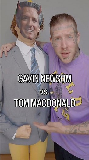 IM BEEFING WITH GAVIN NEWSOM 😂 Get “The Devil Is A Democrat” on iTunes! #tommacdonald #hangovergang