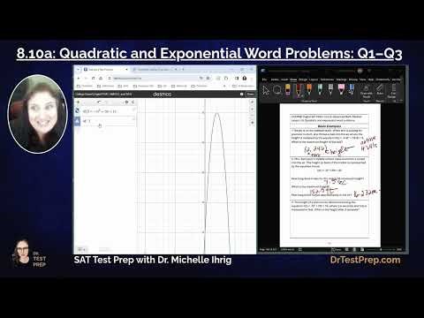 SAT Math 8.10: Quadratic and Exponential Word Problems - HeyDrTestPrep.com