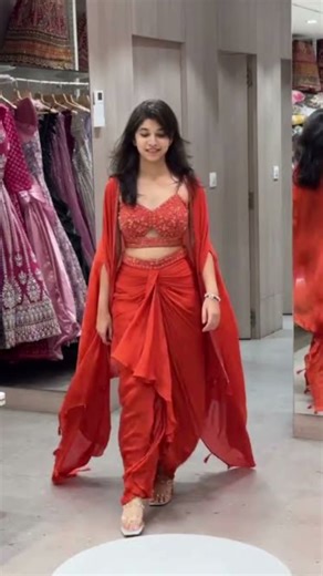 new dhoti dress design with crop top#shortvideo #new#fashion 😍😍😍😍