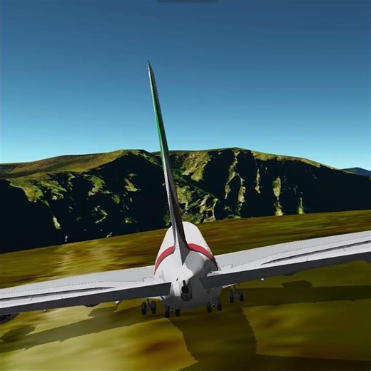 Can an Emirates A380 take off from Matekane Airstrip? #aviation #landings #geofs