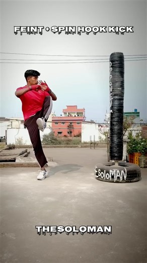 Feint spin hook kick Tutorial! | Shubham Roy