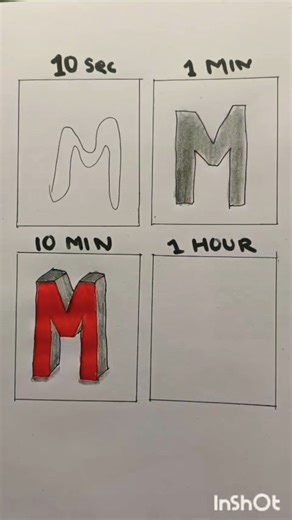 M letter drawing tutorial 🤗