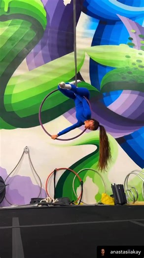 💙 @anastasiiakay #aerialhooptricks | Aerial Hoop Tricks