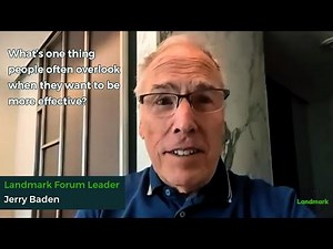 Discover the Power of DISTINCTIONS with Landmark Forum Leader Jerry Baden